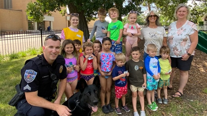 Officer Jake and K-9 Bravo Visit Zion Pre-K