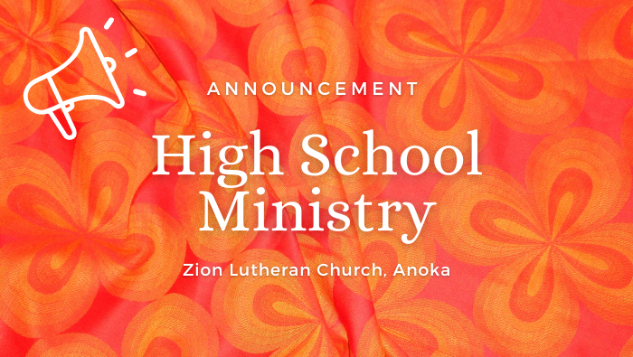 High School Ministry Announcement